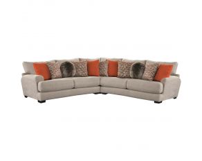 Jackson Furniture Ava Sectional with USB Ports in Cashew