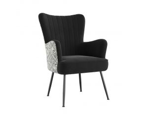 Amera Accent Chair in Recycled Black Boho