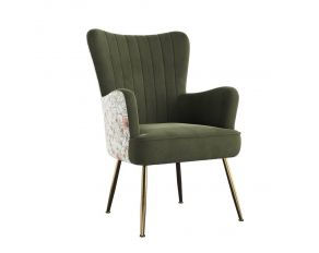 Amera Accent Chair in Recycled Green Floral