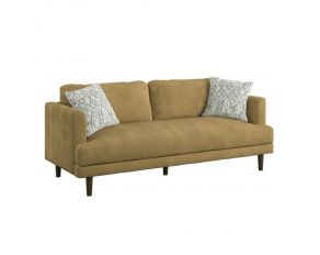 Juno Sofa with 2 Pillows in Mustard