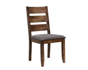 Alston Ladder Back Dining Side Chairs in Knotty Nutmeg And Grey