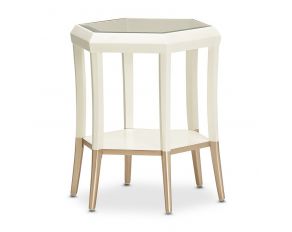 La Rachelle Hexagon Accent Table in Medium Champagne