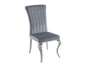 Carone Upholstered Side Chairs Grey And Chrome