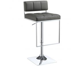 Alameda Adjustable Bar Stool in Chrome and Grey