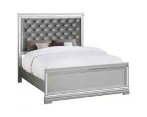 Eleanor Upholstered King Bed in Metallic Mercury