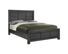 Lorenzo California King Panel Bed in Dark Grey