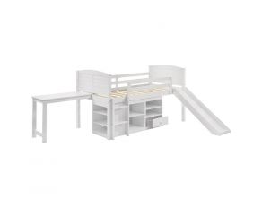 Millie Twin Loft Bed in White