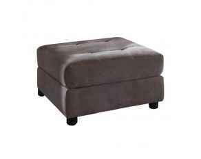 Claude Tufted Cushion Back Ottoman in Dove