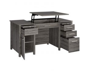 Dylan Lift Top Office Desk in Weathered Grey