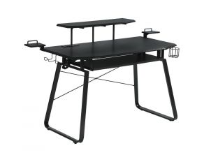 Alfie Gaming Desk in Gunmetal Black