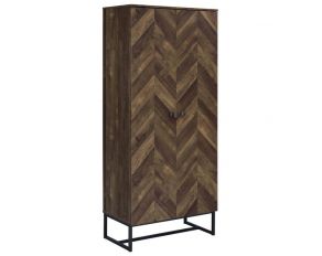 Carolyn 2-door Accent Cabinet in Rustic Oak and Gunmetal