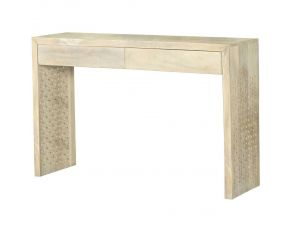 Console Wood Table in White Washed