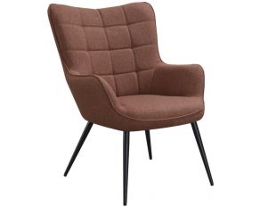 Upholstered Accent Chair in Rust