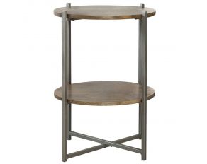 Storage Accent Table in Natural Gunmetal