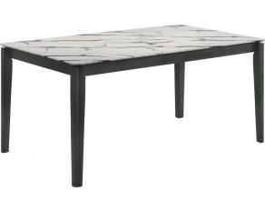 Stevie Dining Table in Faux White Marble