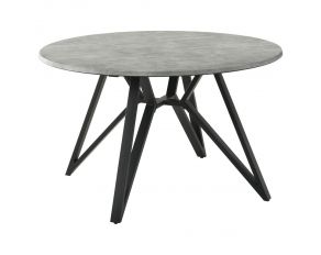 Round Dining Table in Concrete and Gunmetal