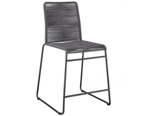 Counter Height Stool in Charcoal and Gunmetal