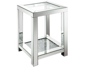 18 Inch Square End Table in Mirror