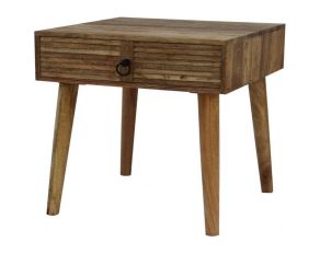 Square Storage End Table in Natural