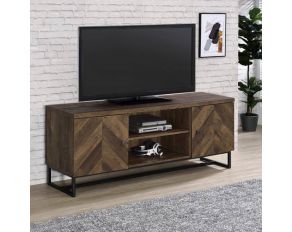 Wooden TV Console in Rustic Oak