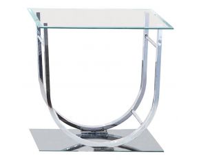 U-Shaped End Table in Chrome