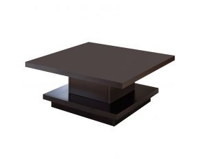 Pedestal Square Coffee Table in Cappuccino