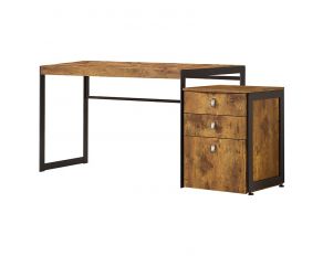 Estrella Writing Desk in Antique Nutmeg And Gunmetal