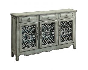 3-Door Accent Cabinet in Antique Green