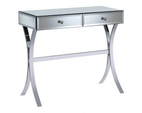 2-Drawer Console Table in Clear Mirror