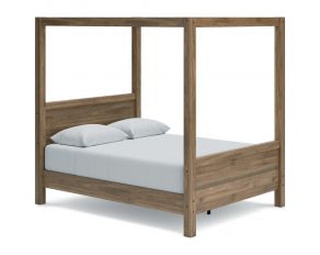 Aprilyn Queen Canopy Bed in Honey