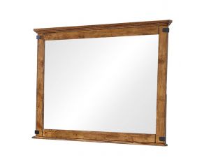 Brenner Rectangular Mirror in Rustic Honey