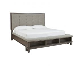 Hallanden Queen Panel Bed with Storage in Gray