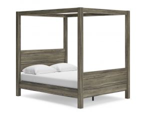 Shallifer Queen Canopy Bed in Brown