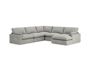 Sophie 5-Piece Sectional with Right Arm Facing Corner Chaise in Gray