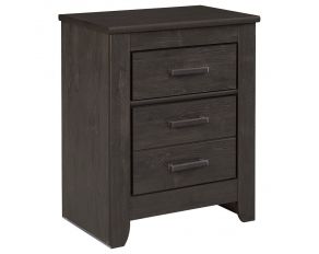 Ashley Furniture Brinxton Two Drawer Night Stand in Black