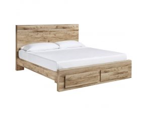 Hyanna Queen Panel Storage Bed in Tan