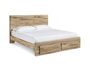 Hyanna King Panel Storage Bed in Tan