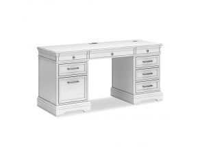 Kanwyn Credenza with 8 Drawers in Whitewash