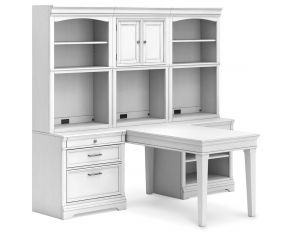 Kanwyn Bookcase Wall Unit in Whitewash