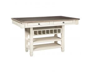 Ashley Furniture Bolanburg Rectangular Dining Counter Table in White/Gray