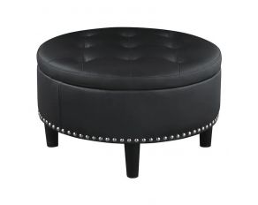 Storage Ottoman in Black