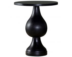 Dianella Round Pedestal Accent Table in Black Stain