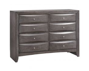 Emily 8 Drawer Dresser in Grey Finish