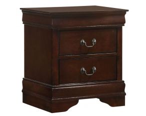 Louis Philippe 2 Drawer Nightstand in Cherry