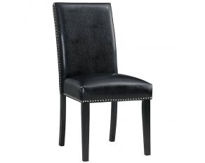 Meridian High Back Side Chair in Black Finish