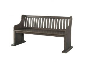 Stone Dining Bench in Charcoal Finish