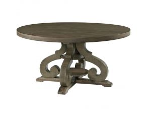 Stone Round Dining Table in Grey Finish