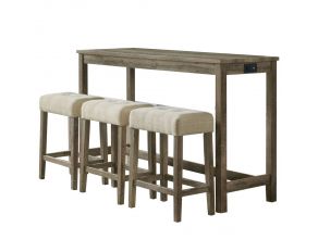 Oak Lawn Bar Set in Natural Finish