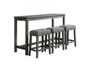 Oak Lawn Bar Set in Charcoal Grey Finish