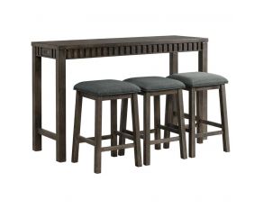 Shelter Bay Bar Set in Dark Walnut Finish